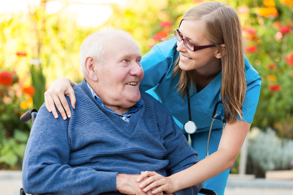 nurse consoling patient